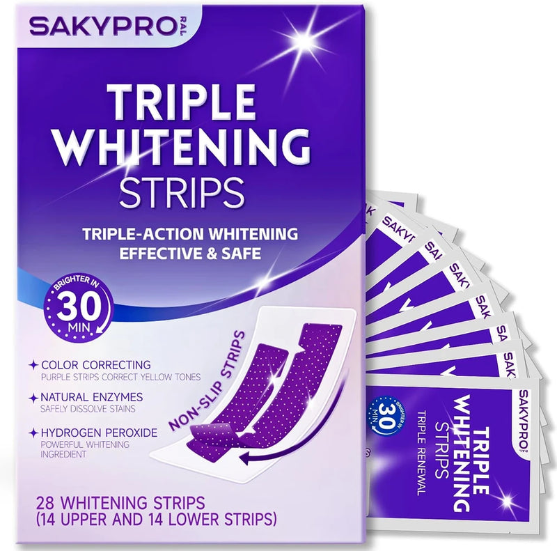 Sakyproral Purple Teeth Whitening Strips Pack Of 30pcs